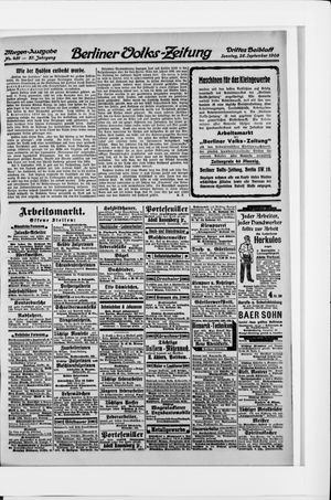 Berliner Volkszeitung on Sep 26, 1909