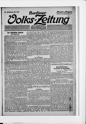 Berliner Volkszeitung vom 29.09.1909
