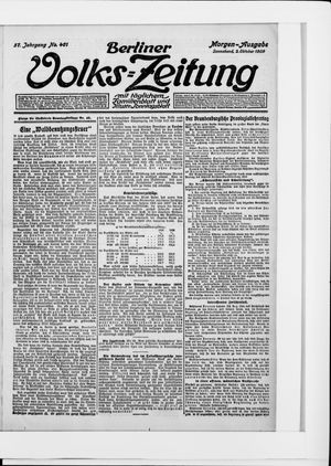 Berliner Volkszeitung vom 02.10.1909