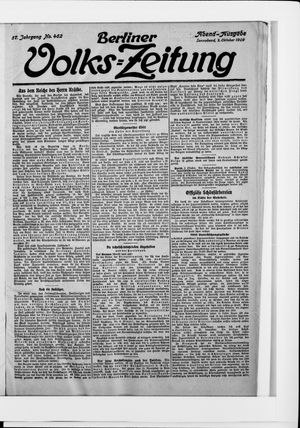 Berliner Volkszeitung vom 02.10.1909