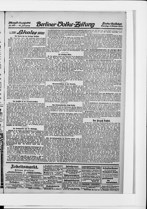 Berliner Volkszeitung vom 05.10.1909