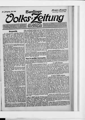 Berliner Volkszeitung vom 07.10.1909