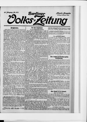Berliner Volkszeitung vom 08.10.1909