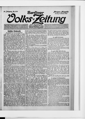 Berliner Volkszeitung vom 10.10.1909