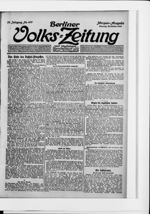 Berliner Volkszeitung vom 12.10.1909