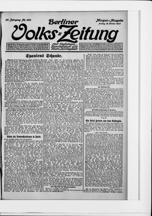Berliner Volkszeitung vom 15.10.1909
