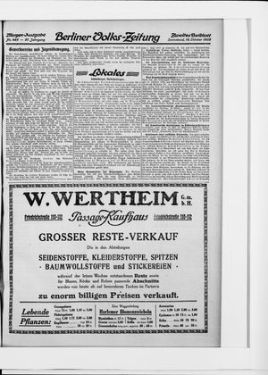 Berliner Volkszeitung vom 16.10.1909