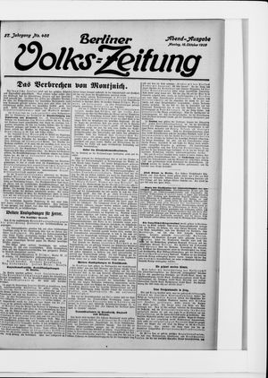 Berliner Volkszeitung vom 18.10.1909
