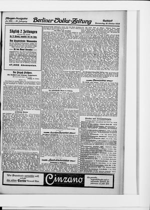Berliner Volkszeitung vom 21.10.1909