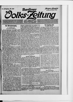 Berliner Volkszeitung vom 22.10.1909