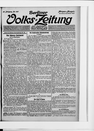 Berliner Volkszeitung on Oct 23, 1909