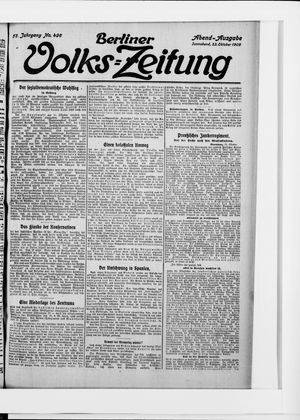 Berliner Volkszeitung on Oct 23, 1909