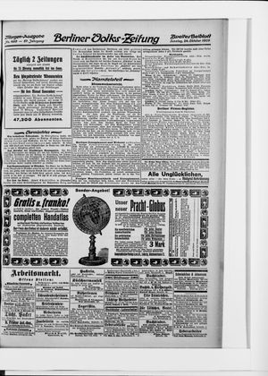 Berliner Volkszeitung vom 24.10.1909