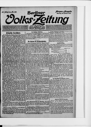 Berliner Volkszeitung vom 26.10.1909