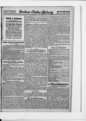 Berliner Volkszeitung vom 27.10.1909