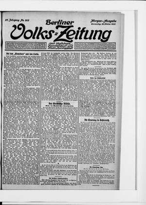Berliner Volkszeitung vom 28.10.1909