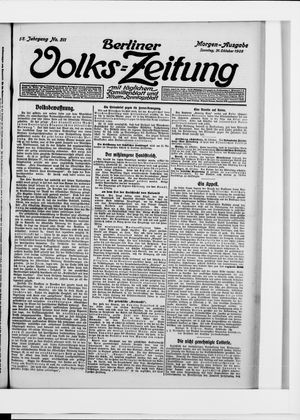 Berliner Volkszeitung vom 31.10.1909
