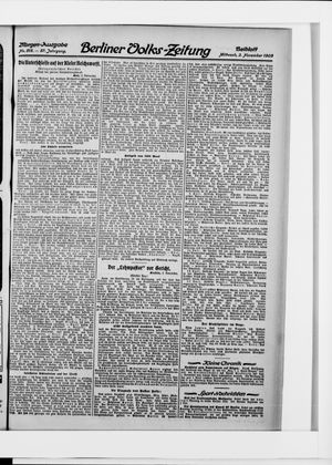 Berliner Volkszeitung vom 03.11.1909