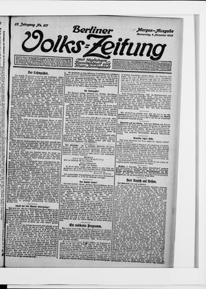 Berliner Volkszeitung vom 04.11.1909
