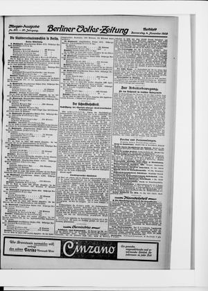 Berliner Volkszeitung vom 04.11.1909