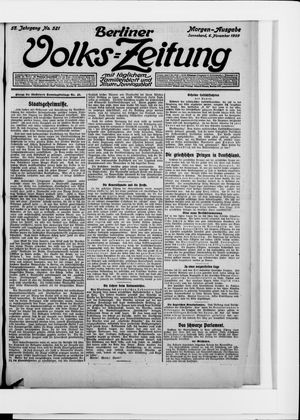 Berliner Volkszeitung vom 06.11.1909