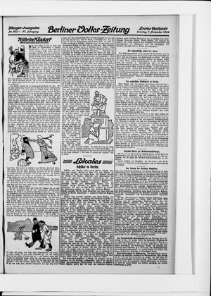 Berliner Volkszeitung vom 07.11.1909