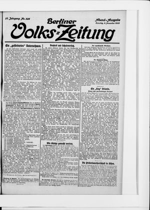 Berliner Volkszeitung vom 09.11.1909