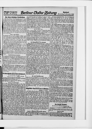 Berliner Volkszeitung vom 11.11.1909