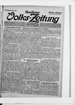 Berliner Volkszeitung vom 19.11.1909