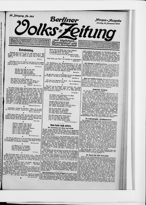 Berliner Volkszeitung vom 21.11.1909