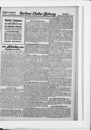 Berliner Volkszeitung vom 23.11.1909