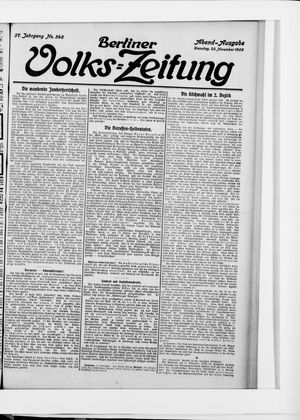 Berliner Volkszeitung on Nov 23, 1909