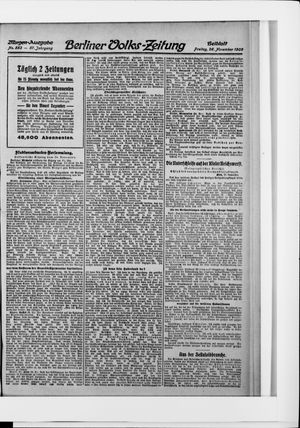 Berliner Volkszeitung vom 26.11.1909