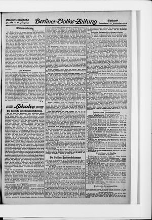 Berliner Volkszeitung vom 27.11.1909