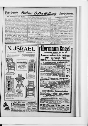 Berliner Volkszeitung vom 28.11.1909