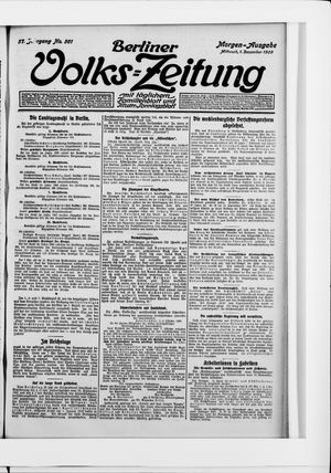 Berliner Volkszeitung vom 01.12.1909
