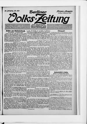 Berliner Volkszeitung vom 03.12.1909