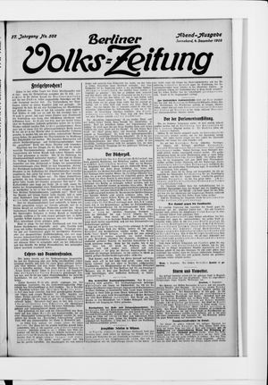 Berliner Volkszeitung vom 04.12.1909