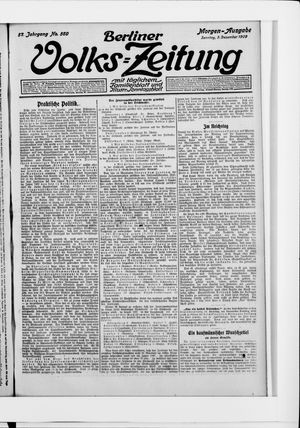 Berliner Volkszeitung vom 05.12.1909