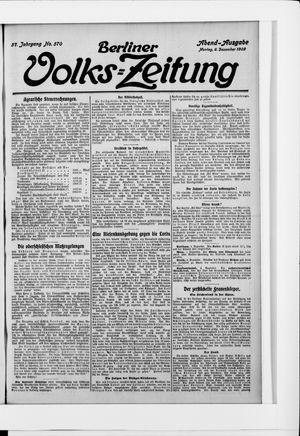 Berliner Volkszeitung vom 06.12.1909