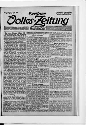 Berliner Volkszeitung vom 10.12.1909
