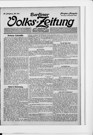 Berliner Volkszeitung vom 14.12.1909