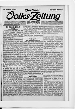 Berliner Volkszeitung vom 15.12.1909