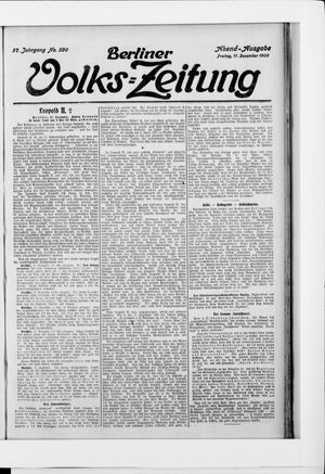 Berliner Volkszeitung vom 17.12.1909