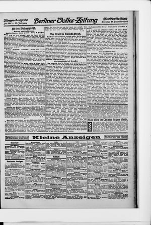 Berliner Volkszeitung vom 21.12.1909