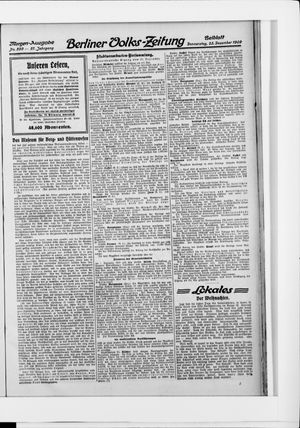 Berliner Volkszeitung vom 23.12.1909