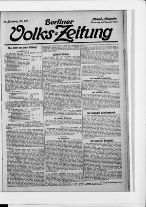 Berliner Volkszeitung on Dec 23, 1909