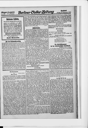Berliner Volkszeitung vom 24.12.1909