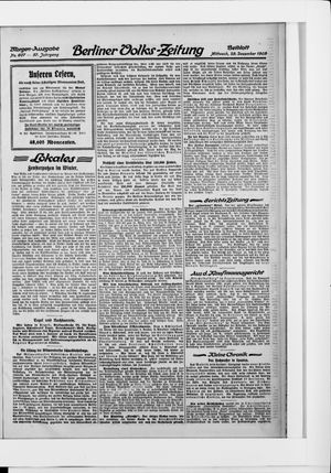 Berliner Volkszeitung vom 29.12.1909