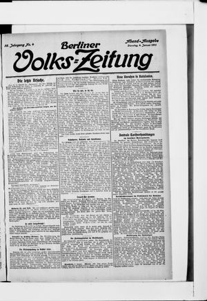 Berliner Volkszeitung vom 04.01.1910